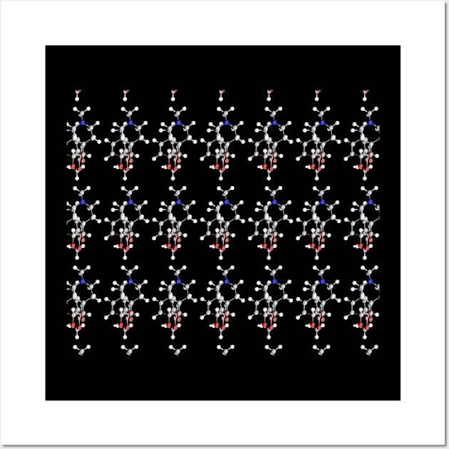 Codeine Molecule Wall Art by ChemECool